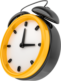 Yellow and black watch 3d render